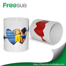 11OZ weißes Herz Form customed Logo leer Sublimation Becher